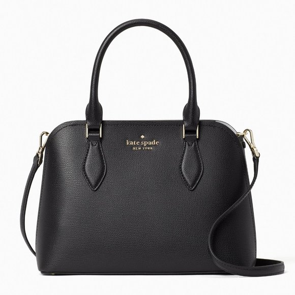 New Kate Spade Darcy Small Satchel Grain Leather Black - Picture 1 of 5